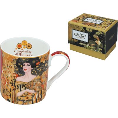 OEM Tazza In Ceramica Con Dipinto Di Gustav Klimt "donna Con Ventaglio" E Confezione Regalo. OEM Tazza In Ceramica Con Dipinto Di Gustav Klimt "donna Con Ventaglio" E Confezione Regalo.