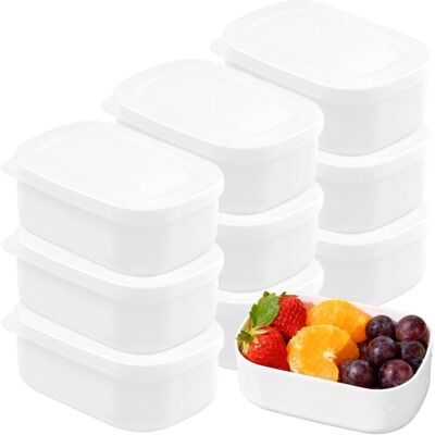 OEM Set Di 9 Contenitori Per Alimenti In Plastica, Piccoli Contenitori Impilabili Per Snack, Riutilizzabili E A Tenuta Stagna, Con Coperchi In Plastica, Ideali Per Frutta, Salse E Riso Integrale. OEM Set Di 9 Contenitori Per Alimenti In Plastica, Piccoli Contenitori Impilabili Per Snack, Riutilizzabili E A Tenuta Stagna, Con Coperchi In Plastica, Ideali Per Frutta, Salse E Riso Integrale.