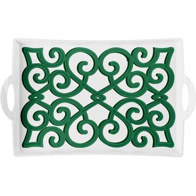 Guzzini Vassoio Rettangolare Natalizio Harmonia Melamina / San Con Manici 33,5 X 54 Cm Table Decor Bianco Verde Guzzini Vassoio Rettangolare Natalizio Harmonia Melamina / San Con Manici 33,5 X 54 Cm Table Decor Bianco Verde