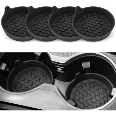 TEHTUY Sottobicchieri Per Portabicchieri Auto, Rivestimenti In Silicone, Portabicchieri Universale Antiscivolo, Accessori Per Interni Auto, Set Da 4, Neri, Unisex TEHTUY Sottobicchieri Per Portabicchieri Auto, Rivestimenti In Silicone, Portabicchieri Universale Antiscivolo, Accessori Per Interni Auto, Set Da 4, Neri, Unisex