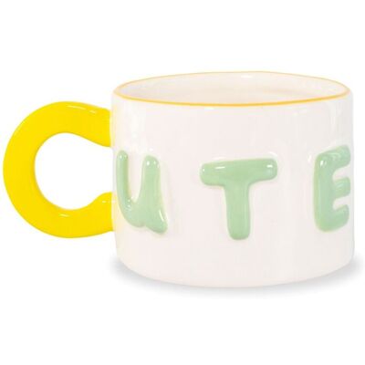 Western Digital Tazza Colazione In Stoneware 440 Ml Decoro Cute Giallo Verde Western Digital Tazza Colazione In Stoneware 440 Ml Decoro Cute Giallo Verde