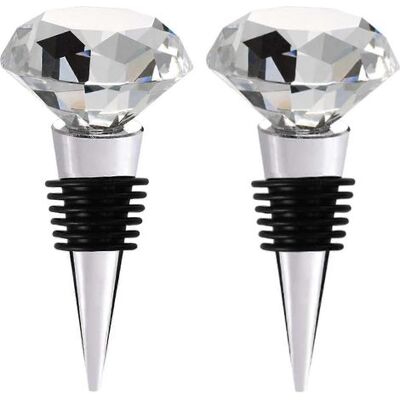 SIOKS Tappi Per Bottiglie Di Vino Con Confezione Regalo, Tappi Decorativi In Cristallo A Forma Di Diamante Per Bottiglie Di Vino, Mantengono Il Vino Fresco (set Da 2) SIOKS Tappi Per Bottiglie Di Vino Con Confezione Regalo, Tappi Decorativi In Cristallo A Forma Di Diamante Per Bottiglie Di Vino, Mantengono Il Vino Fresco (set Da 2)