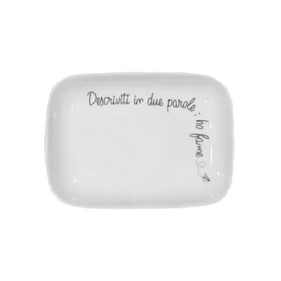ALTRO Gli Onesti Piatto Rettangolare Cm 15x10 La Porcellana Bianca ALTRO Gli Onesti Piatto Rettangolare Cm 15x10 La Porcellana Bianca