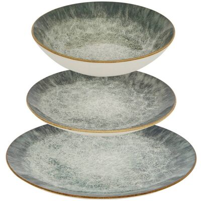 ATMOSPHERA Servizio Da Tavola Juliette 12 Pezzi Verde L26,5xd2,4xh26,5 Cm - Créateur D'Intérieur ATMOSPHERA Servizio Da Tavola Juliette 12 Pezzi Verde L26,5xd2,4xh26,5 Cm - Créateur D'Intérieur