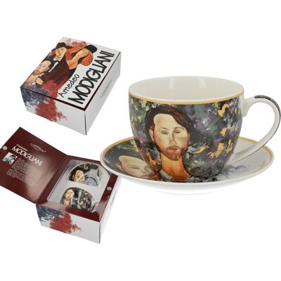 OEM Tazza Con Piattino Modigliani Leopold Zborowski Regalo In Porcellana OEM Tazza Con Piattino Modigliani Leopold Zborowski Regalo In Porcellana