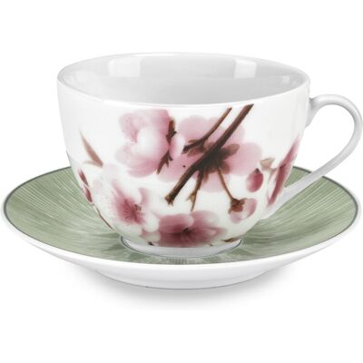FADE Set 2 Tazze Colazione Porcellana Spring Con Piattino FADE Set 2 Tazze Colazione Porcellana Spring Con Piattino