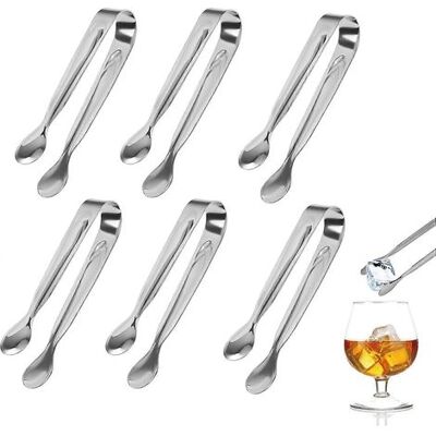 SIOKS Nuove Pinze Per Il Ghiaccio (set Da 6), Pinze Multifunzione In Acciaio Inox Da 11 Cm, Ideali Per Servire Dolci E Altre Prelibatezze. SIOKS Nuove Pinze Per Il Ghiaccio (set Da 6), Pinze Multifunzione In Acciaio Inox Da 11 Cm, Ideali Per Servire Dolci E Altre Prelibatezze.