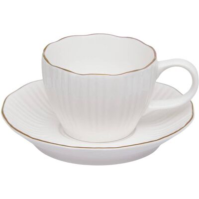 ATMOSPHERA Tazza Daphné 130 Ml Bianca - Créateur D'Intérieur ATMOSPHERA Tazza Daphné 130 Ml Bianca - Créateur D'Intérieur