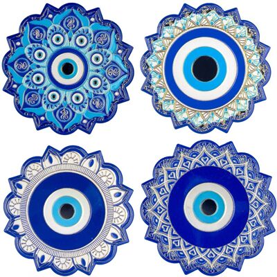 SIGNES GRIMALT Sottobicchieri Decorativi Da Tavolo In Ceramica Blu 4u SIGNES GRIMALT Sottobicchieri Decorativi Da Tavolo In Ceramica Blu 4u