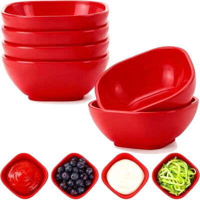 OEM Set Di 6 Ciotoline In Plastica Infrangibile Da 100 Ml Per Salse - Piccole Ciotoline Per Dessert - Mini Ciotoline Per La Preparazione Di Contorni, Ketchup, Snack, Frutta Secca, Spezie (rosse) OEM Set Di 6 Ciotoline In Plastica Infrangibile Da 100 Ml Per Salse - Piccole Ciotoline Per Dessert - Mini Ciotoline Per La Preparazione Di Contorni, Ketchup, Snack, Frutta Secca, Spezie (rosse)