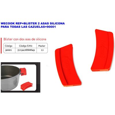 Wecook Rep Blister 2 Manici in Silicone - Manici per Pentole Wecook Rep Blister 2 Manici in Silicone - Manici per Pentole