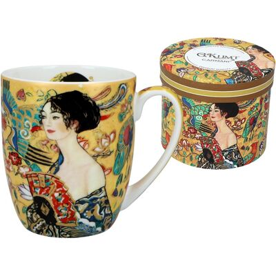 OEM Tazza In Ceramica Camio Klimt, Dama Con Ventaglio, Regalo Artistico Carmani OEM Tazza In Ceramica Camio Klimt, Dama Con Ventaglio, Regalo Artistico Carmani