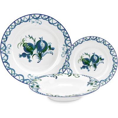 FADE Servizio Piatti Afrodite Porcellana Fine Decorata A Mano 18 Pezzi FADE Servizio Piatti Afrodite Porcellana Fine Decorata A Mano 18 Pezzi