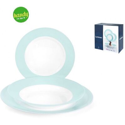 LUMINARC Servizio Tavola Banquise 18 Pezzi In Vetro Opale LUMINARC Servizio Tavola Banquise 18 Pezzi In Vetro Opale