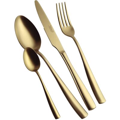 SALVINELLI Time Oro Ice Set 6 Cucchiai Tavola Acciaio 18/10 Pvd SALVINELLI Time Oro Ice Set 6 Cucchiai Tavola Acciaio 18/10 Pvd