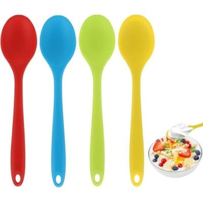 LIIYIELA Set Di 4 Cucchiai In Silicone Colorati, Cucchiai Lunghi In Silicone, Cucchiai Da Cucina Antiaderenti In Silicone, Cucchiai In Silicone LIIYIELA Set Di 4 Cucchiai In Silicone Colorati, Cucchiai Lunghi In Silicone, Cucchiai Da Cucina Antiaderenti In Silicone, Cucchiai In Silicone