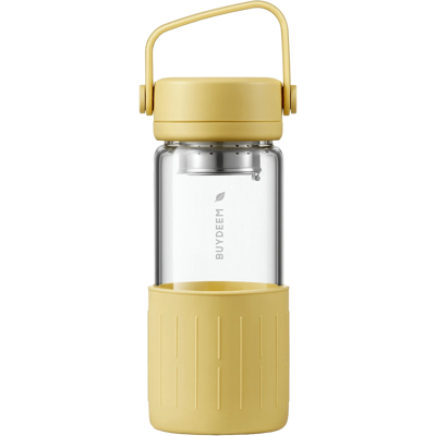 OEM Bottiglia Di Vetro Buydeem Con Infusore Da 300 Ml, Modello Dg42, Giallo Tenue OEM Bottiglia Di Vetro Buydeem Con Infusore Da 300 Ml, Modello Dg42, Giallo Tenue