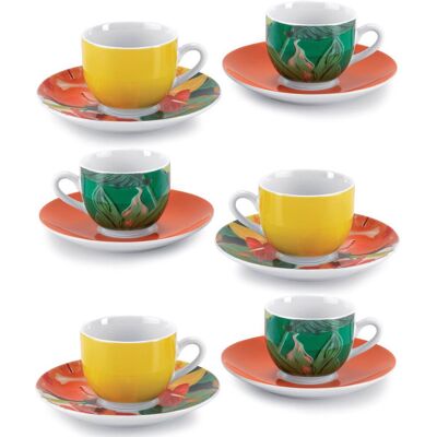 FADE Set 6 Tazze Caffè Porcellana Maracuja Ml 100 FADE Set 6 Tazze Caffè Porcellana Maracuja Ml 100