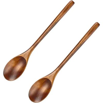 FORTUNEVILLE Cucchiai Di Legno, Stile Giapponese, Manico Lungo, Per Mescolare E Cucinare (2 Pezzi) FORTUNEVILLE Cucchiai Di Legno, Stile Giapponese, Manico Lungo, Per Mescolare E Cucinare (2 Pezzi)