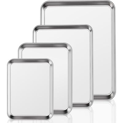 XISRENS Set Di Pentole Da 4 Pezzi, In Acciaio Inox, Con Bordo - Sano, Atossico, Facile Da Pulire, Lavabile In Lavastoviglie. XISRENS Set Di Pentole Da 4 Pezzi, In Acciaio Inox, Con Bordo - Sano, Atossico, Facile Da Pulire, Lavabile In Lavastoviglie.