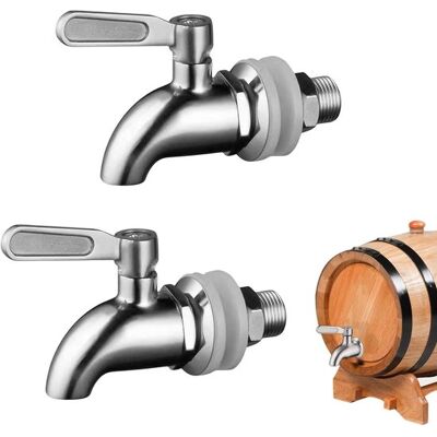 NO BRAND Rubinetti Per Fusti Di Birra, Confezione Da 2, 16 Mm, Acciaio Inossidabile, Per Distributori Di Vino E Bevande, Rubinetti Di Ricambio Per Distributori Di Bevande In Vetro NO BRAND Rubinetti Per Fusti Di Birra, Confezione Da 2, 16 Mm, Acciaio Inossidabile, Per Distributori Di Vino E Bevande, Rubinetti Di Ricambio Per Distributori Di Bevande In Vetro