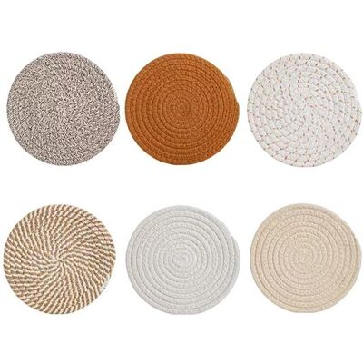 OEM Sottobicchieri In Cotone - Resistenti Al Calore - Set Da 6 Pezzi - 18 Cm - Altamente Assorbenti OEM Sottobicchieri In Cotone - Resistenti Al Calore - Set Da 6 Pezzi - 18 Cm - Altamente Assorbenti
