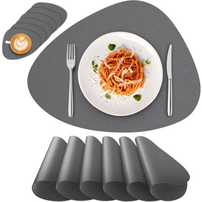OEM Tovagliette Lavabili Grigio Scuro. Tovagliette In Pvc Antiscivolo E Impermeabili. Set Di 6 Tovagliette E 6 Sottobicchieri. OEM Tovagliette Lavabili Grigio Scuro. Tovagliette In Pvc Antiscivolo E Impermeabili. Set Di 6 Tovagliette E 6 Sottobicchieri.