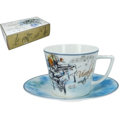 OEM Tazza Con Piattino Antonio Vivaldi Winter Carmani Set Regalo OEM Tazza Con Piattino Antonio Vivaldi Winter Carmani Set Regalo