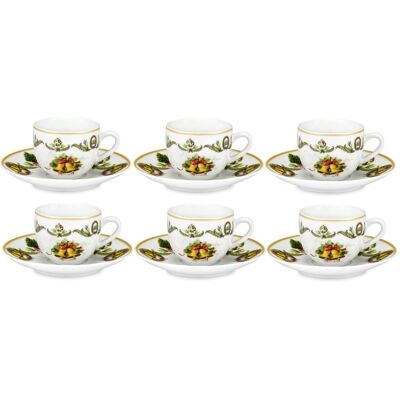 FADE Set Caffè Xmas Bells Porcellana Fine 6 Persone FADE Set Caffè Xmas Bells Porcellana Fine 6 Persone