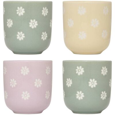 ATMOSPHERA Set Di 4 Tazze Da Caffè Con Fiore Margot In Scatola - Créateur D'Intérieur ATMOSPHERA Set Di 4 Tazze Da Caffè Con Fiore Margot In Scatola - Créateur D'Intérieur