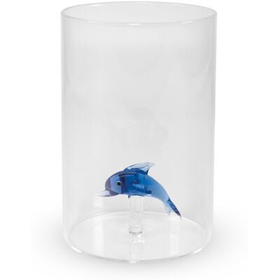 ALTRO Bicchiere In Vetro Borosilicato Decoro Delfino 500 Ml Trasparente Wd Lifestyle ALTRO Bicchiere In Vetro Borosilicato Decoro Delfino 500 Ml Trasparente Wd Lifestyle