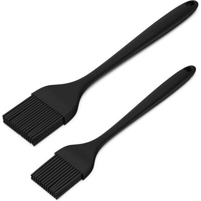 XISRENS Pennelli Da Cucina In Silicone Resistenti Al Calore, Ideali Per Stendere Olio, Burro, Salse E Marinate Per Barbecue, Grigliate, Cottura Al Forno E Altre Preparazioni (nero 2) XISRENS Pennelli Da Cucina In Silicone Resistenti Al Calore, Ideali Per Stendere Olio, Burro, Salse E Marinate Per Barbecue, Grigliate, Cottura Al Forno E Altre Preparazioni (nero 2)