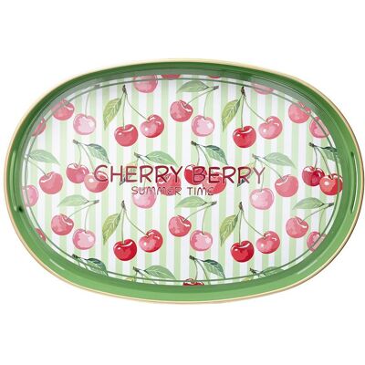 TOGNANA Vassoio Ovale Cherry Serving Summer Time 44 X 30 Cm Decorativo Polipropilene Verde TOGNANA Vassoio Ovale Cherry Serving Summer Time 44 X 30 Cm Decorativo Polipropilene Verde