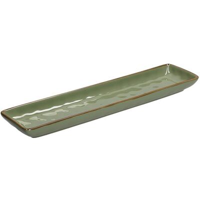 ROSE & TULIPANI Vassoio Rettangolare Linea Concerto Verde Oliva 32x8 Cm ROSE & TULIPANI Vassoio Rettangolare Linea Concerto Verde Oliva 32x8 Cm