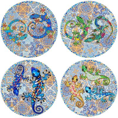 SIGNES GRIMALT Sottobicchieri In Ceramica 4u - Design Colorato E Moderno Per L'Arredamento Della Casa SIGNES GRIMALT Sottobicchieri In Ceramica 4u - Design Colorato E Moderno Per L'Arredamento Della Casa