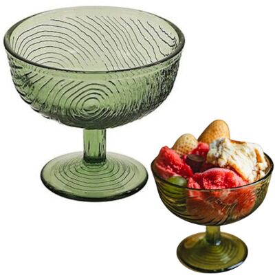 OEM Coppa In Vetro Da 300ml Per Gelato Dessert Dessert Insalata In Vetro Verde OEM Coppa In Vetro Da 300ml Per Gelato Dessert Dessert Insalata In Vetro Verde