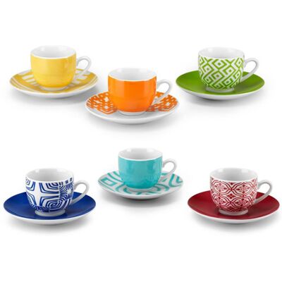 FADE Set 6 Tazze Caffè Porcellana Bahia FADE Set 6 Tazze Caffè Porcellana Bahia