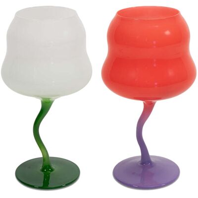 Western Digital Set 2 Calici Cocktail 450 Ml Bianco Verde, Rosa E Viola Western Digital Set 2 Calici Cocktail 450 Ml Bianco Verde, Rosa E Viola