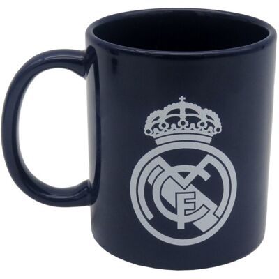 Tazza in ceramica blu del Real Madrid con stemma - 8x12x9 cm Tazza in ceramica blu del Real Madrid con stemma - 8x12x9 cm