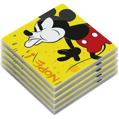 Egan Disney Mickey Mouse I Am Set Sottobicchieri Gomma Giallo 5 Pezzi Egan Disney Mickey Mouse I Am Set Sottobicchieri Gomma Giallo 5 Pezzi