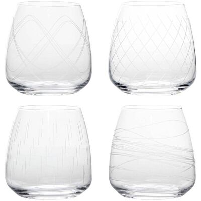 ATMOSPHERA Set Di 4 Bicchieri Bassi In Cristallo Talia - Créateur D'Intérieur ATMOSPHERA Set Di 4 Bicchieri Bassi In Cristallo Talia - Créateur D'Intérieur