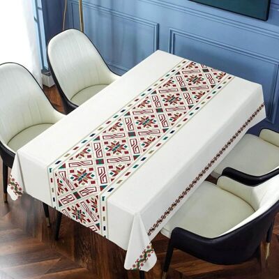 XISRENS Tovaglia Da Giardino Rettangolare In Pvc Impermeabile Per Esterni, Tovaglia In Plastica Cerata Antimacchia, Protezione Per Tavolo Per Feste, Compleanni, Sale Da Pranzo E Cucine (stile Etnico A, 140x18 XISRENS Tovaglia Da Giardino Rettangolare In Pvc Impermeabile Per Esterni, Tovaglia In Plastica Cerata Antimacchia, Protezione Per Tavolo Per Feste, Compleanni, Sale Da Pranzo E Cucine (stile Etnico A, 140x18