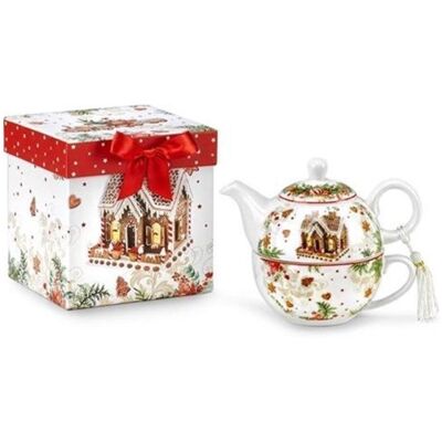 FADE Teiera Gingerbread Porcellana Fine Qualità Extra 360 Ml FADE Teiera Gingerbread Porcellana Fine Qualità Extra 360 Ml