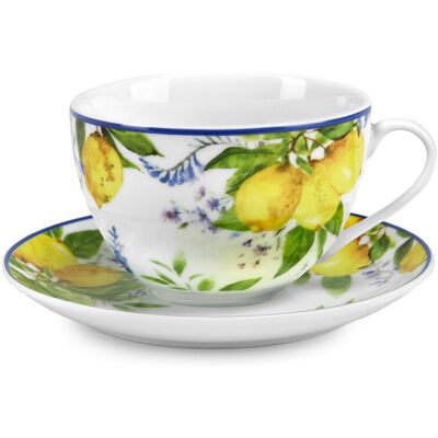 FADE Set Colazione Soraya Porcellana Fine Decoro Limoni 370 Ml FADE Set Colazione Soraya Porcellana Fine Decoro Limoni 370 Ml