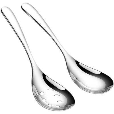 TEHTUY Set Di 2 Cucchiai Da Portata Divisi In Acciaio Inox, 23,6 Cm, Ideali Per Buffet, Feste, Banchetti E Per L'Uso In Cucina. TEHTUY Set Di 2 Cucchiai Da Portata Divisi In Acciaio Inox, 23,6 Cm, Ideali Per Buffet, Feste, Banchetti E Per L'Uso In Cucina.