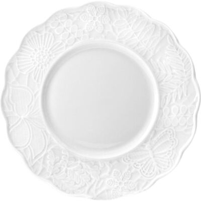 FADE Set 6 Piatti Frutta Arianna Porcellana Bianca Rilievo 21 Cm FADE Set 6 Piatti Frutta Arianna Porcellana Bianca Rilievo 21 Cm