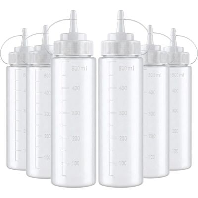 GABRIELLE 6 Bottiglie Da 500 Ml Per Condimenti Per Insalata, Bottiglie Di Plastica Da 16 Oz Per Salse, Bottiglie A Pressione, Contenitori Per Salse, Bottiglie Flessibili Ideali Per Vinaigrette, Ketchup, Senape, GABRIELLE 6 Bottiglie Da 500 Ml Per Condimenti Per Insalata, Bottiglie Di Plastica Da 16 Oz Per Salse, Bottiglie A Pressione, Contenitori Per Salse, Bottiglie Flessibili Ideali Per Vinaigrette, Ketchup, Senape,