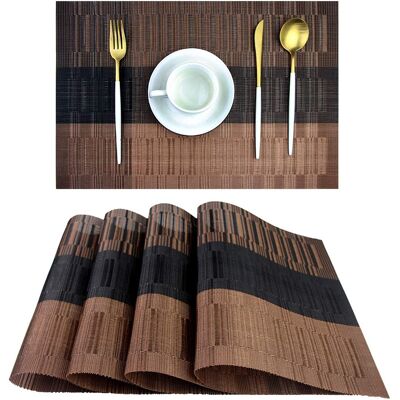 PZUBZOT Set Di 4 Tovagliette Marroni A Forma Di Tazza – In Pvc, Termoisolanti, Antiscivolo, Impermeabili, Protezioni Per La Tavola, Per Cucina E Sala Da Pranzo PZUBZOT Set Di 4 Tovagliette Marroni A Forma Di Tazza – In Pvc, Termoisolanti, Antiscivolo, Impermeabili, Protezioni Per La Tavola, Per Cucina E Sala Da Pranzo