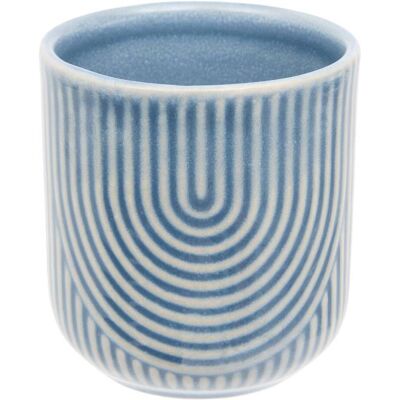 ATMOSPHERA Tazza Da Espresso Con Motivo A Curve Lya, 10 Cl, Blu - Créateur D'Intérieur ATMOSPHERA Tazza Da Espresso Con Motivo A Curve Lya, 10 Cl, Blu - Créateur D'Intérieur
