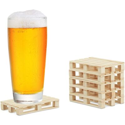 RELAXDAYS 12x Sottobicchieri Mini Pallet, Set Da 12, Poggiabicchieri Antiscivolo, Bancali In Legno, Hlp: 2x12x8cm, Naturale RELAXDAYS 12x Sottobicchieri Mini Pallet, Set Da 12, Poggiabicchieri Antiscivolo, Bancali In Legno, Hlp: 2x12x8cm, Naturale